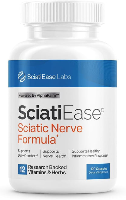 SciatiEase Sciatic Nerve Health Support Supplement, 120 Capsules SciatiEase