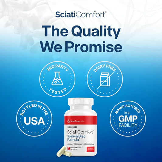 SciatiEase SciatiComfort Spine & Disc Support Supplement, 30 Day Supply SciatiEase