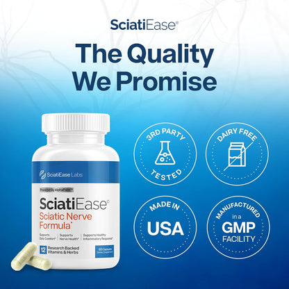 SciatiEase Sciatic Nerve Health Support Supplement, 120 Capsules SciatiEase