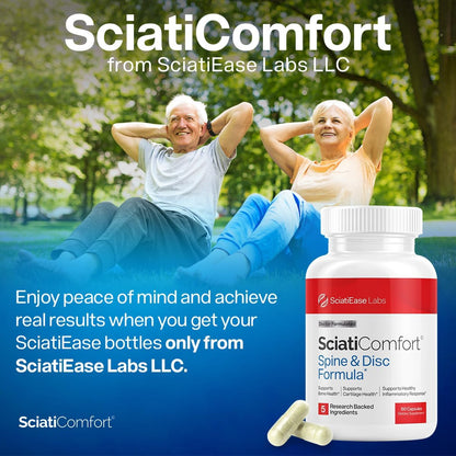 SciatiEase SciatiComfort Spine & Disc Support Supplement, 30 Day Supply SciatiEase